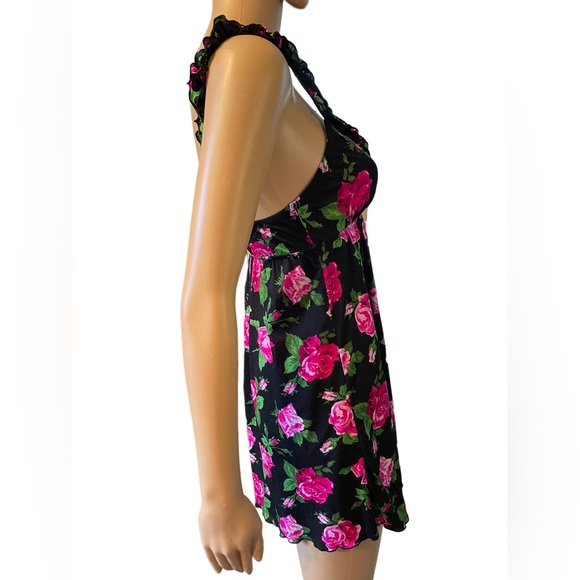 Smart & Sexy Sleepwear Vintage 90s Whimsygoth Romantic Rose Ruffle Slip Dress - Picture 4 of 8